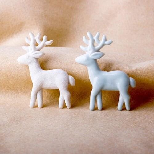 Jingdezhen Original handmade ceramic glaze deer pin Brooch bag ornaments collar badge pin ornaments jewelry
