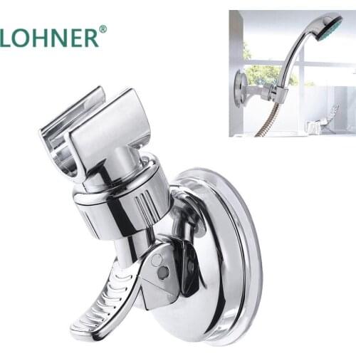Lohner Bathroom Strong Vacuum Suction Cup Wall Mount Holder Adjustable Hand Shower head Bracket Bathroom Accessory