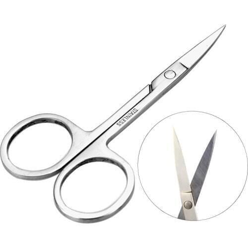 Stainless Steel Small nail tools Eyebrow Nose Hair Scissors Cut Manicure Facial Trimming Tweezer Makeup Beauty Tool
