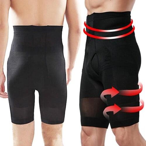50% Hot Sale Men Shorts Pants Fat Burning Flat Stomach Compression High Waist Shape Leggings