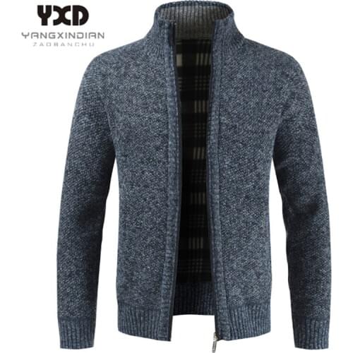 Men Autumn Thick New Fashion Business Casual Sweater Cardigan Men Brand Slim Fit Knitwear Outwear Warm Winter Sweater Jumper Men