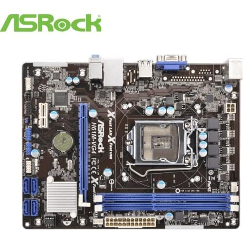 Used Desktop Motherboard Asrock H61m-VG4 Micro ATX DDR3 16GB LGA 1155 Motherboard