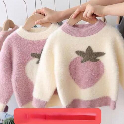 2021 Kids Boys Girl Autumn Winter Fashion O-neck Knitting Pullovers Children Clothing Korean Style Printing Tops Sweaters C156