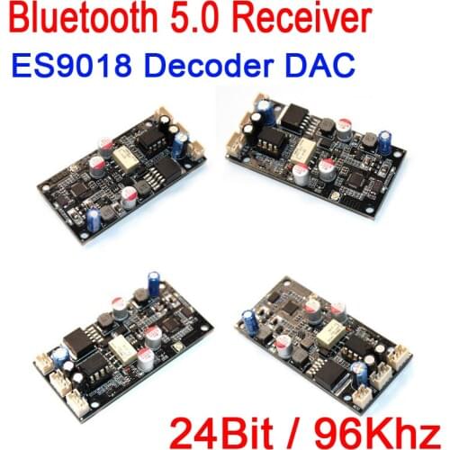 Bluetooth 5.0 Receiver Board W ES9018 Decoder DAC I2S Board Antenna AUX diy Amplifier Support 24Bit / 96Khz DC 12V 24V CAR