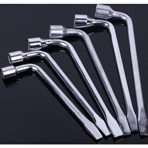 Supply of Multi-specification Wrenches, Chrome-plated Elbows, L-type Tire Socket Wrenches, Portable on-board Tools