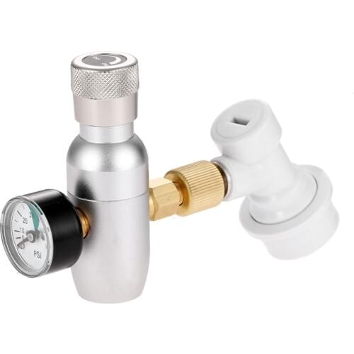 Homebrew Kegging Premium Regulated CO2 Charger With Gas Ball Lock Fitting Mini CO2 Regulator 3/8" Thread Co2 Thread
