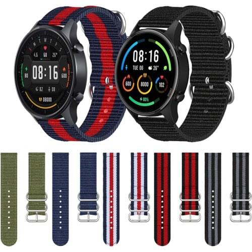 For Xiaomi Mi Watch Color Strap Canvas Wristband 22mm Watch Band for Xiaomi Mi Watch Color Sports Edition Bracelet Belt Correa