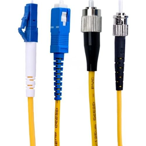 SC to SC LC to LC ST to ST FC to FC Fiber Patch Cord Jumper Cable SM Simplex Single Mode Optic for Network 3m 5m 10m 20m 30m 50m