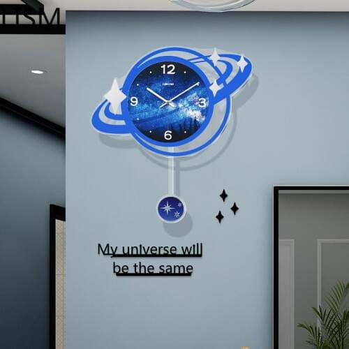 Modern Design Art Creative Wall Clock Living Room Simple Starry Personality Fashion Bedroom Mute Reloj Pared Decorativo