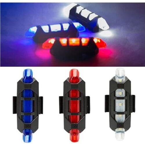 Bike Bicycle Light USB Rechargeable LED Taillight Rear Tail Light Safety Warning Lamp Waterproof MTB Bike Headlight Accessories