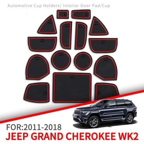 ZUNDUO Anti-Slip Gate Slot Mat for Jeep Grand Cherokee WK2 2011 2012 2013 2014 2015 2016 2017 2018 Accessories Non-slip mats
