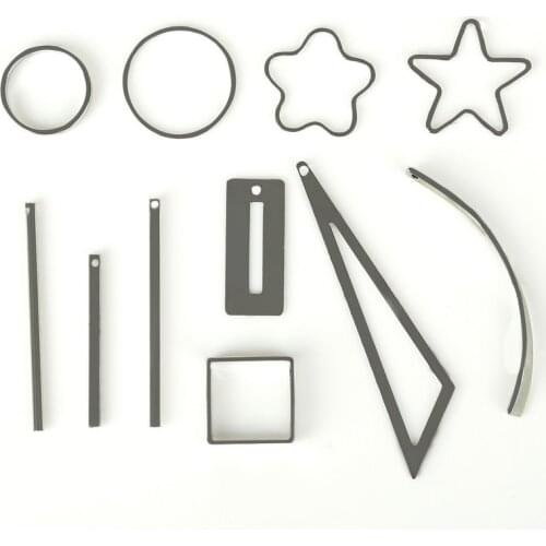 0.8mm-1.5mm Plated Rhodium Different Shapes/Size Charms Pendant Jewelry Findings For Jewelry Making Earring DIY Accessories