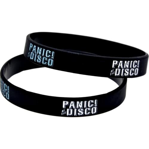 1PC Panic at the Disco Silicone Wristband 1/2 Inch Wide for Music Concert