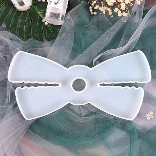 1pc DIY Bow-shaped Wine Glass Holder Silicone Wine Tray Holder Mould Table Home Decoration Art Supplies