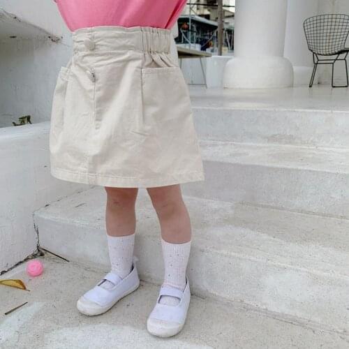 2020 Toddler Girl Skirts Spring Korean Casual Skirt for Girls 2 3 4 5 6 Years Children Pettiskirt Fashion Baby Girl Skirt New