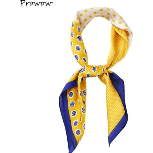 70*70cm Hot Square Scarf Hair Tie Band For Party Women Elegant Small Vintage Skinny Retro Head Neck Silk Satin Scarf FJ024