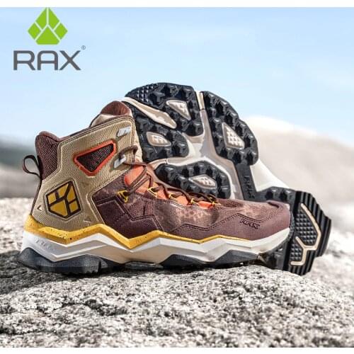 RAX Tactical Desert Combat Boots Men Hiking Shoes Vintage Lace Up Hiking Boots Military Boots Waterproof Hunting Boots