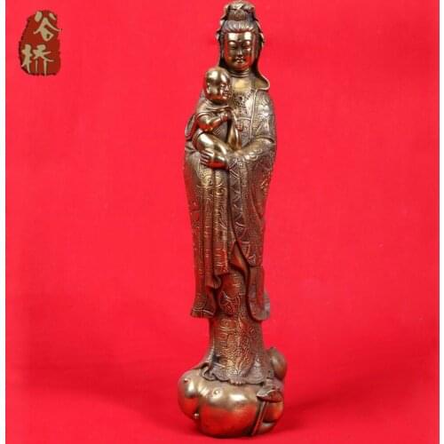 Bronze sculpture, handmade bronze sculpture, crafts copper avalokitesvara guanyin buddha copper bronze decoration
