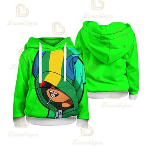 Kids Leon Hoodie Sweatshirts 3D Print Spike Crow Men Child Clothes Boy Girl Birthday Present Browl Casual Cloth