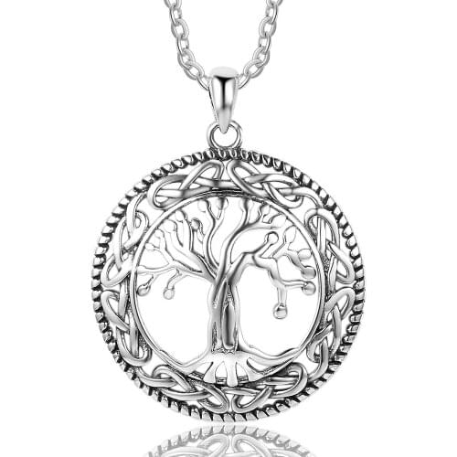 FDLK Classic Vintage Tree Of Life Pendants Necklace Fashion Women Gold Color Silver Color Pendants Jewelry For Mother Best Gift