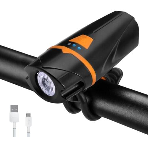 400LM Bike Headlight Outdoor Hiking Night Use LED USB Rechargable Bicycle Front Handlebar Light Cycling Quality Accessories 2021