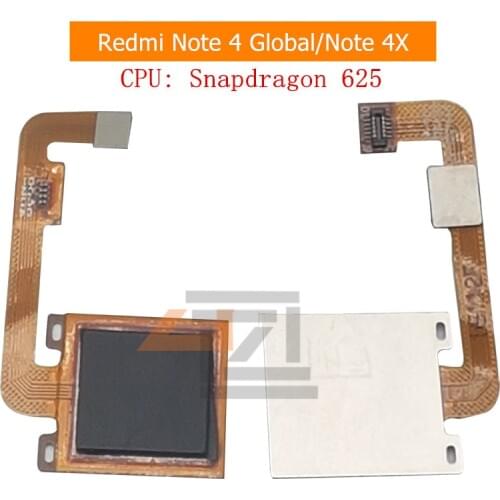 For Xiaomi Redmi Note 4 Global/ Note 4X 3GB Fingerprint Sensor Flex Cable Touch ID Return Button Replacement Repair Spare Parts