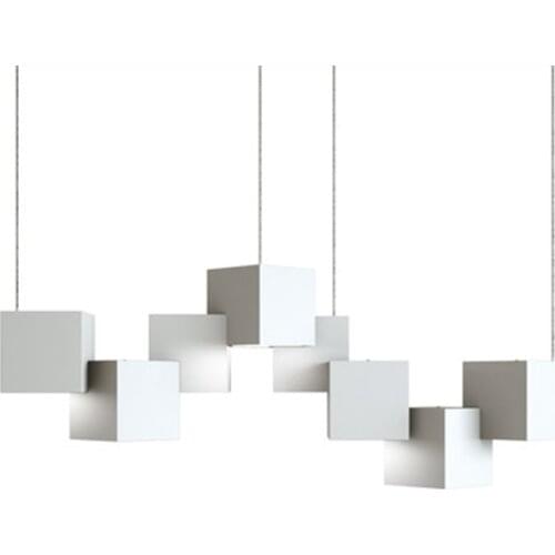 Rubiks Cube New Minimalist Creative Personality Living Room Lamp Nordic Post-Modern Bedroom Study Bar Booth LED Pendant Light