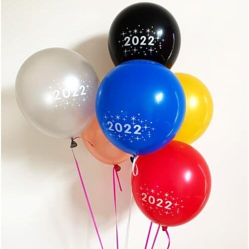 Happy New Year 2022 Party Decorations 12inch Latex Balloons for Christmas Home Decor Air Globos New Year Eve Party Noel Navidad