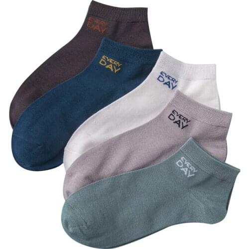 New Design Summer Cool Thin Socks Men Wholesale Bamboo Fiber Short Low Cut Ankle Socks