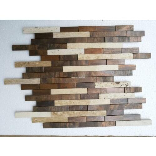 Copper mosaic tile metal mosaic tile stone mosaic tile for house decoration 10 square meter/lot vintage style