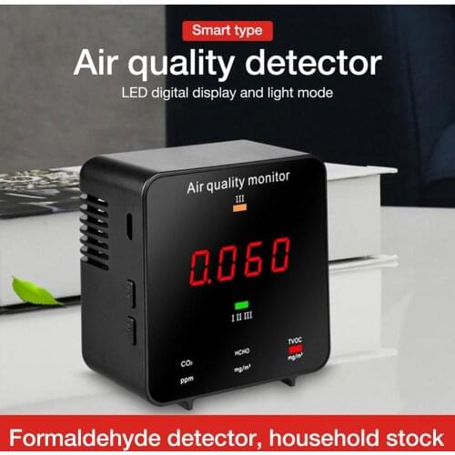 Indoor Air Quality Monitor Lcd Digital Co2 Air Quality Meters Real Time TFT Intelligent Air Quality Sensor Tester Gas Tester