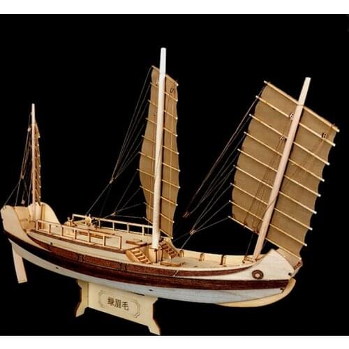 Sailboat model assembly kit green eyebrows wooden model building kits