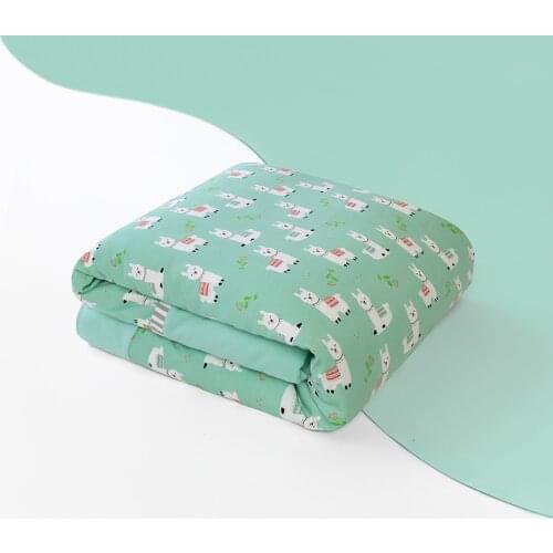SU5010 Warm Baby Cotton Quilt Soft Comfortable Blanket Deatachable Washable Blanket with Space Plants Pattern for Boys Girls