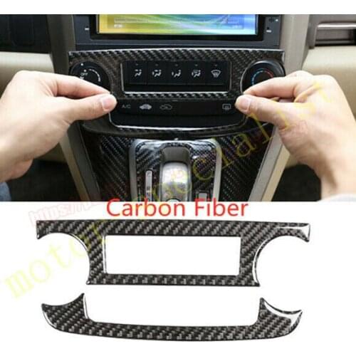Real Carbon Fiber GPS Navigation Frame Cover CD Buttons For Honda CRV CR-V 2007-2011