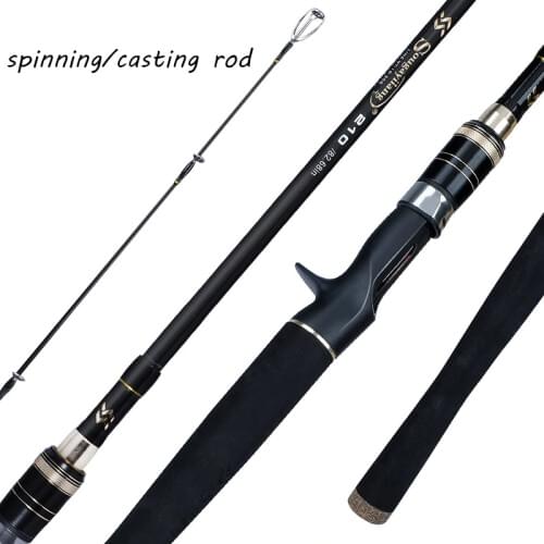Sougayilang Casting Spinning Fishing Rods Carbon Fiber 2.1M Lure Rod Freshwater SaltWater Portable Travel Rod Fishing Tackle