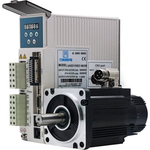 JMC 1.3kw 110mm 4Nm 3000rpm AC Servo Motor&drive kit with 3m cable 20Bit 3 phase AC220V 110JASM513230K-20B+JASD15002-20B