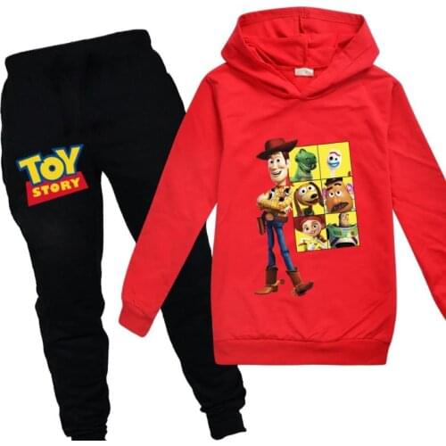 Kids Clothing sets Girl Boys Spring Autumn Toy Story Cartoon Sports suit 2pcs Tracksuits 100-170cm Casual clothes hoodies+Pant
