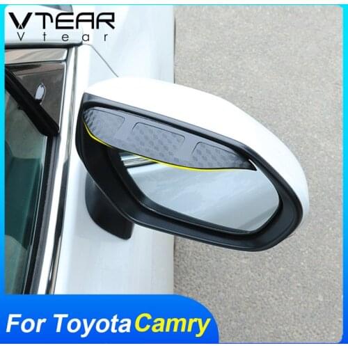 Vtear For Toyota Camry ABS chrome styling exterior decoration rearview mirror visor waterproof rain shiled accessories parts