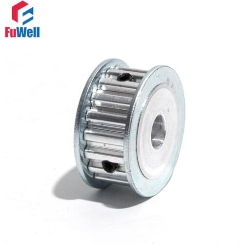 XL Type 19T Timing Pulley 16mm Width 6/8/10/12mm Inner Bore Transmission Pulley Aluminum Alloy XL 19Teeth Rubber Belt Pulley