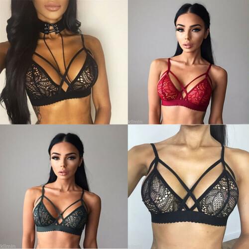2019 Hot Womens Lace Bras Push Up Sexy Bra Brassiere Underwire Padded Lingerie Underwear Tops Black Green Red Bra 3 Colors