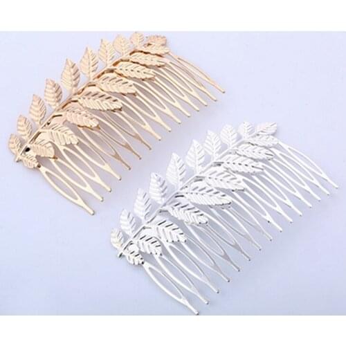 1 Pairs Hair Ornaments Tooth Metal Comb Rhodium Gold Color Base Material DIY Handmade Jewelry Hair Accessories