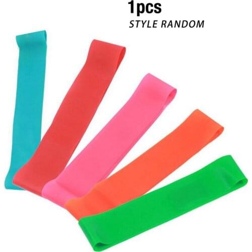 1pcs Fitness Yoga Loop Band Natural Latex Tension Resistance Band Pull Rope Body Ankle Leg Exercise Training Rubber Color Random