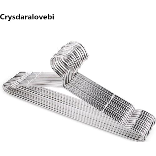 20pcs/lot 32/42cm Stainless Steel Strong Metal Wire Hangers, Coat Hanger, Standard Suit Hangers, Clothes Hanger