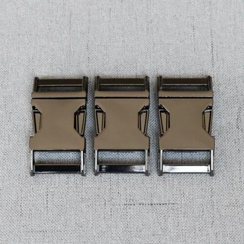 10 Pieces 20mm Gun Black Quick Side Release Metal Buckles for Webbing Tactical Belt DIY Outdoor Luggage Accessories