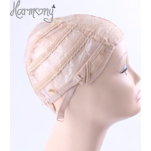 10PCS New Fishnet Mesh Wig Cap Stretchable Lace Wig Caps For Making Wigs With Adjustable Straps Bonnet Perruque