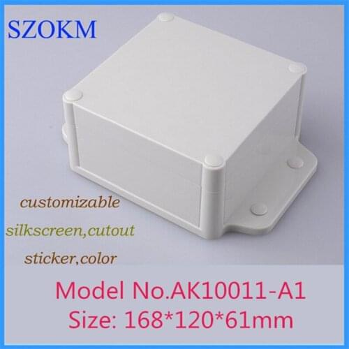 168*120*61mm wall mounting abs electronics PCB enclosure instrument box (4 pcs) plastic waterproof junction box