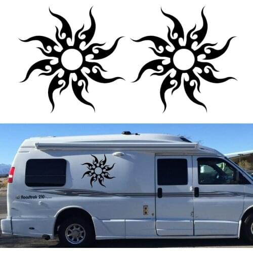 2x Tribal (one for each side) Graphic DIY Car Stickers Camper Van RV Trailer Truck Motor Home Vinyl Graphics Kit Vinyl Decals