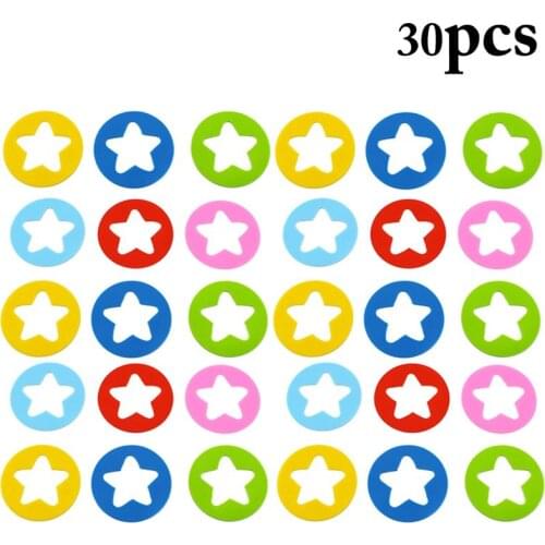 30pcs Wine Glass Marker Pentagram Shape Silicone Party Wine Glass Bottle Drink Cup Marker Tags Cup Identify Label Random Color