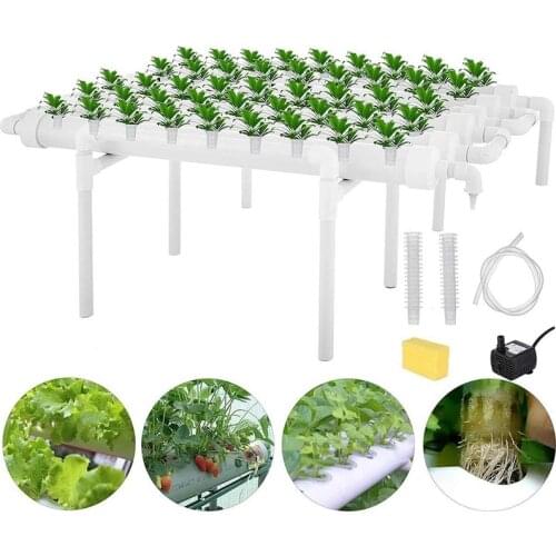 36/54 Holes Hydroponic Piping Site Grow Kit Deep Water Culture Planting Box Gardening System Nursery Pot Hydroponic Rack