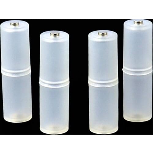 4 pcs AAA to AA Size Cell Battery Converter Adapter Adaptor Batteries Holder Plastic Case Switcher AAA R03 to AA LR6 Battery Box